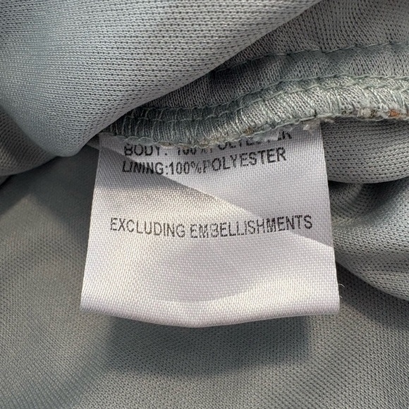 Hello‎ Molly Basque Sage Floral Ruched Mini Dress Size Small - Picture 13 of 14